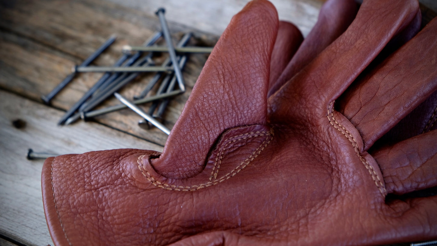 Bison Hide Gloves | Durable Leather Work & Outdoor Gloves