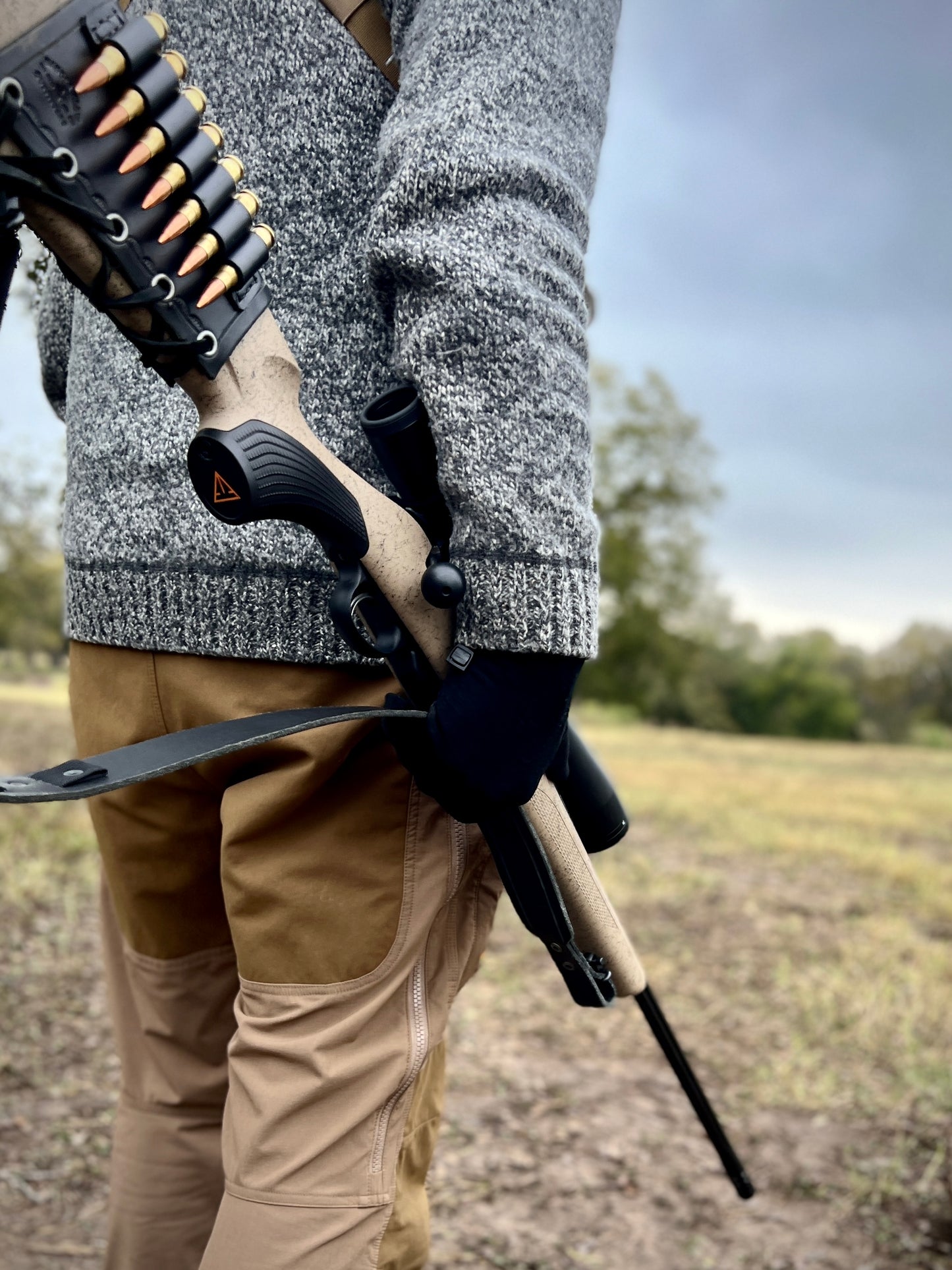 Leather Buttstock Cartridge Carrier