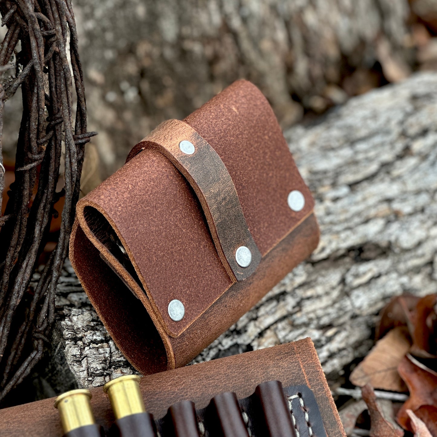 Leather Ammo & Card Holder