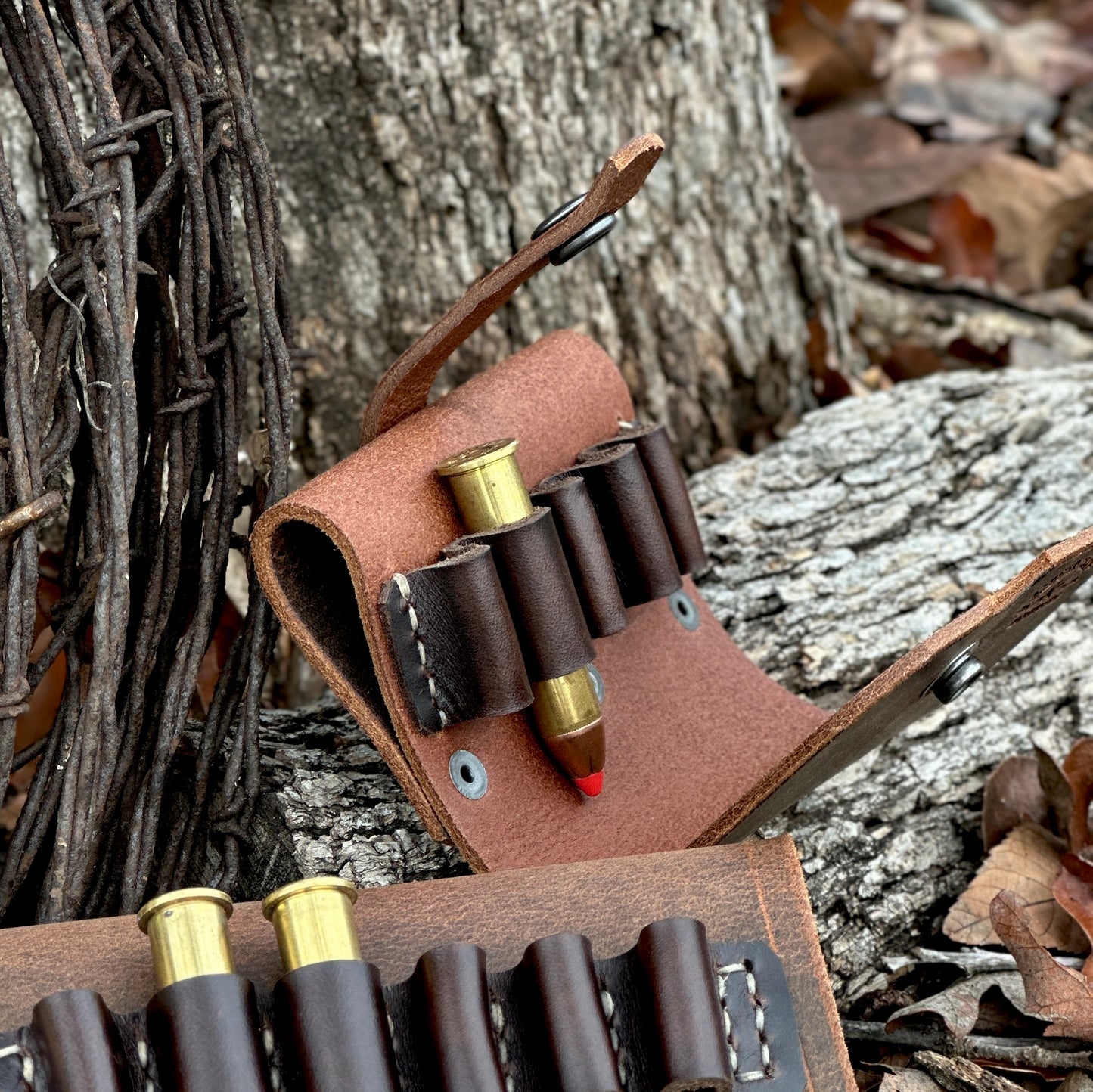 Cartridge Belt Wallet | Leather Ammo & Card Holder