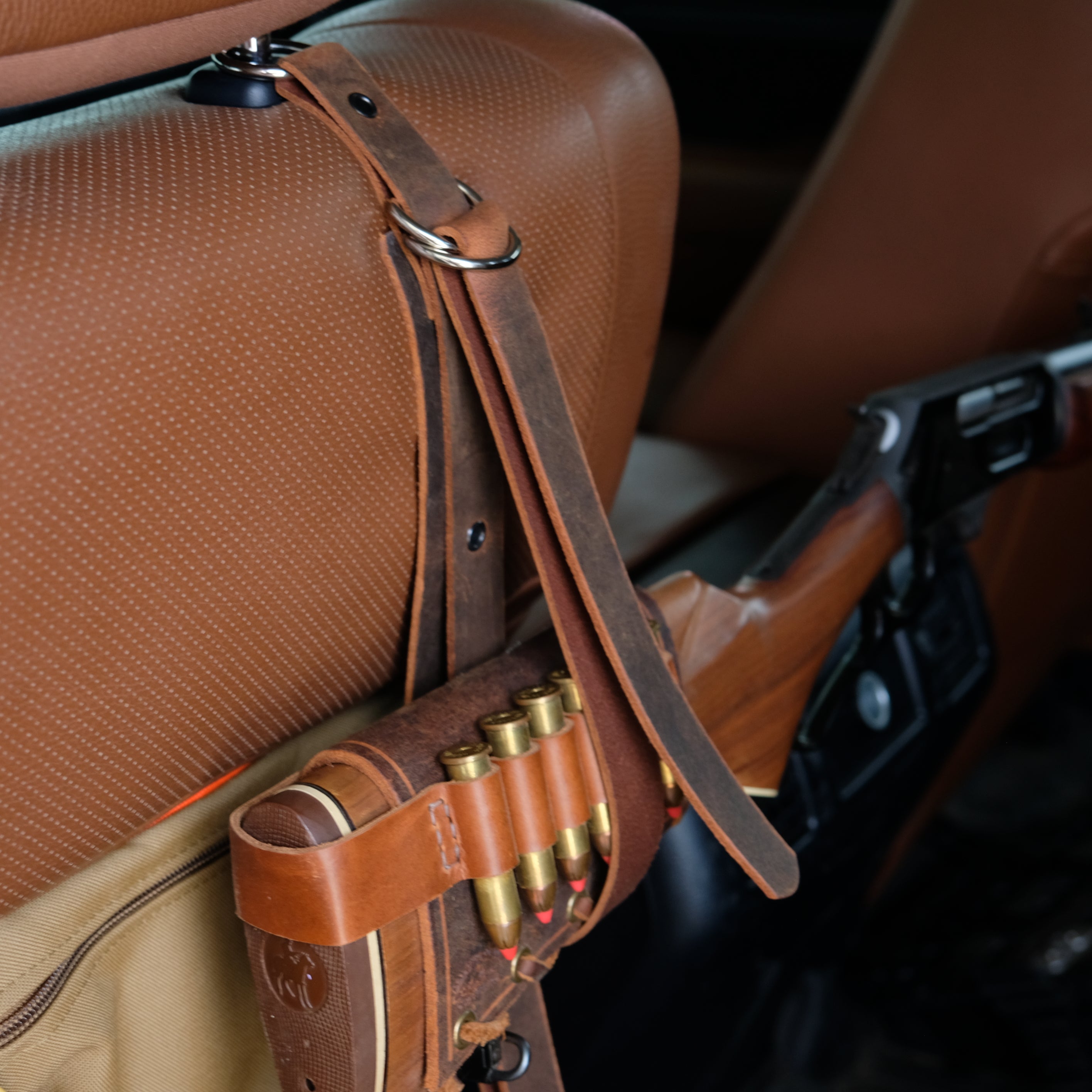 Leather Rifle Rack| Gun Storage & Display – Badger Claw Outfitters