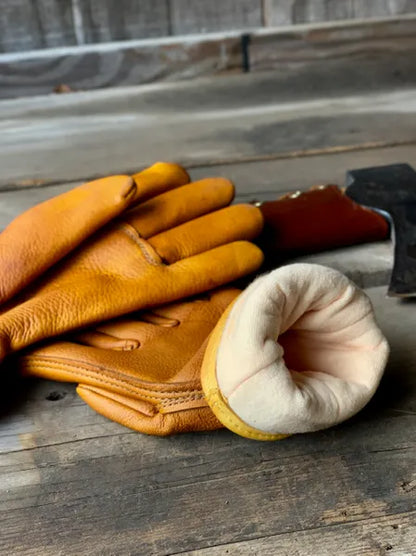 Warm, Durable Leather Work Gloves