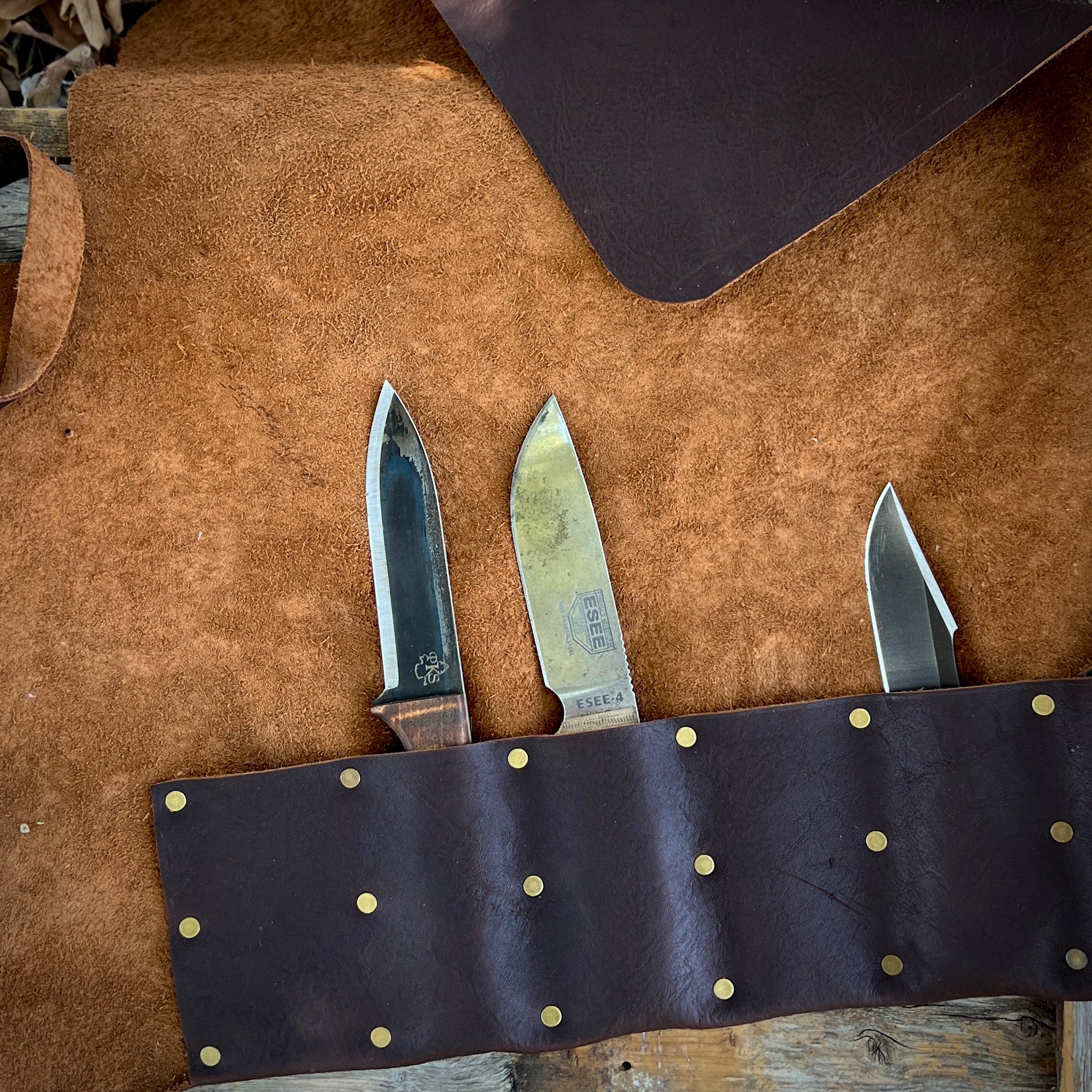 Leather Knife Tool Roll
