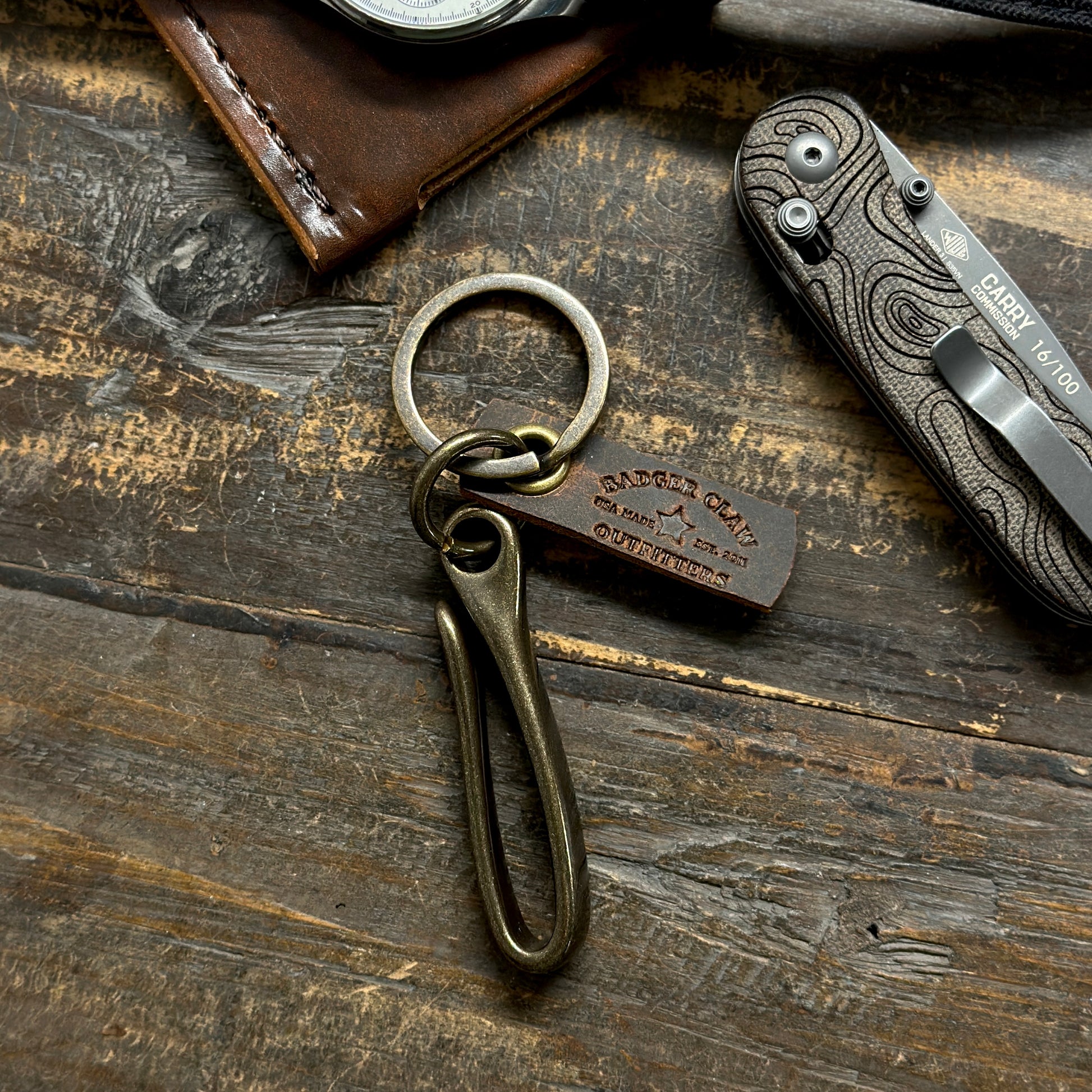 Antique Brass Keychain | Vintage Style Key Holder