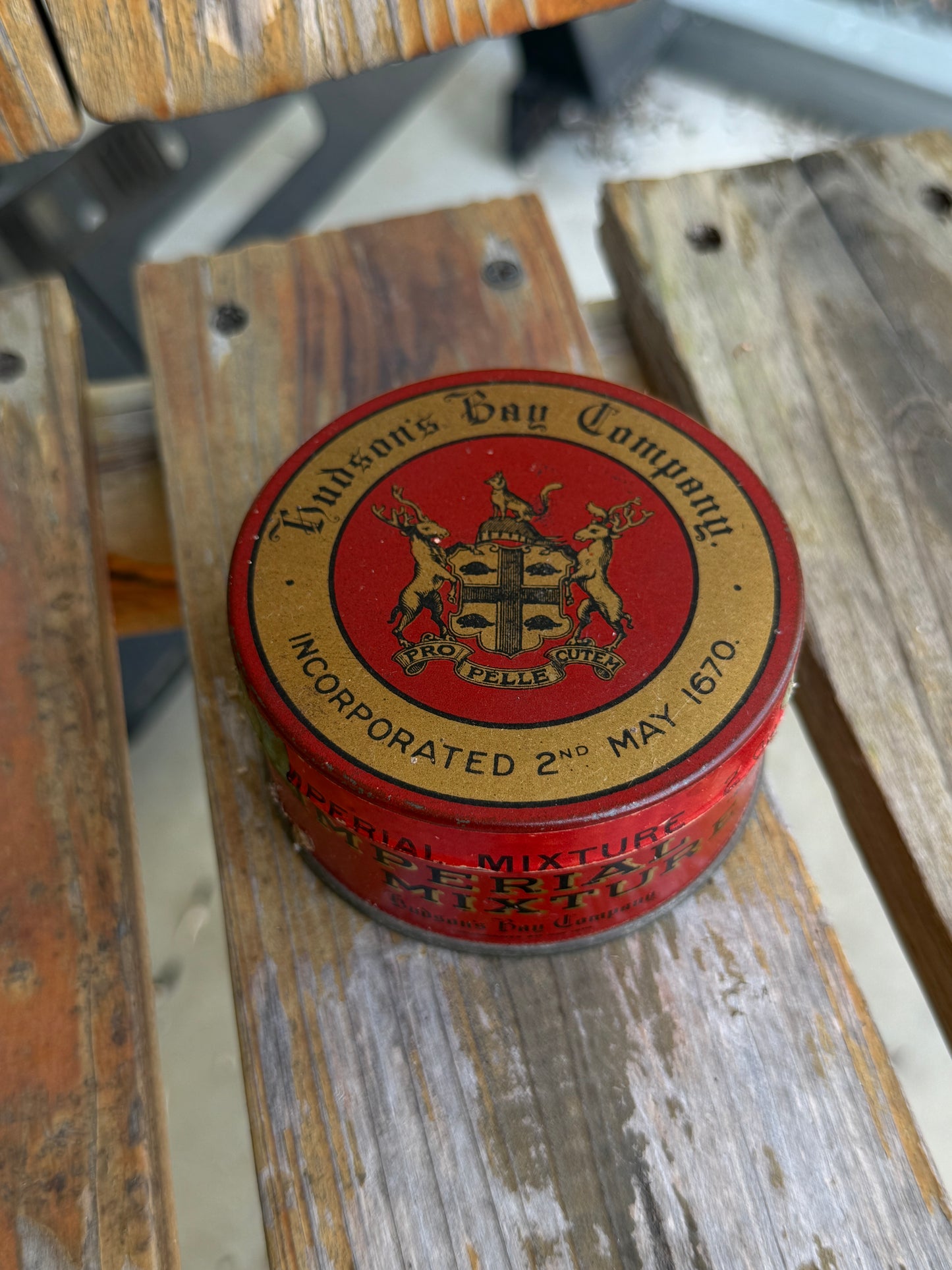 Original Hudsons Bay Tobacco Tin *UNOPENED*