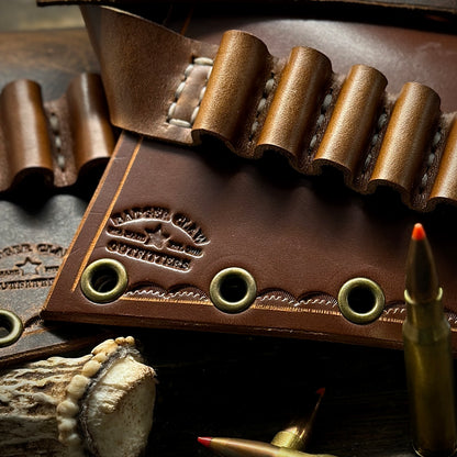 Leather Buttstock Cartridge Carrier