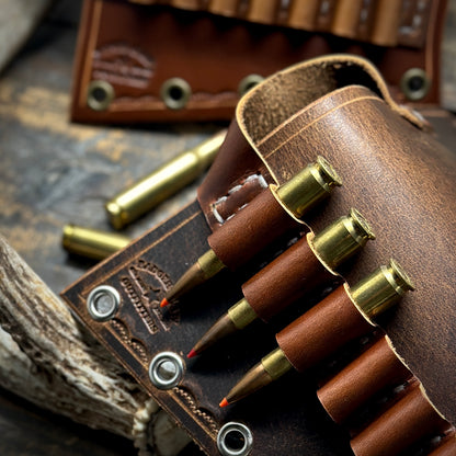 Leather Buttstock Cartridge Carrier